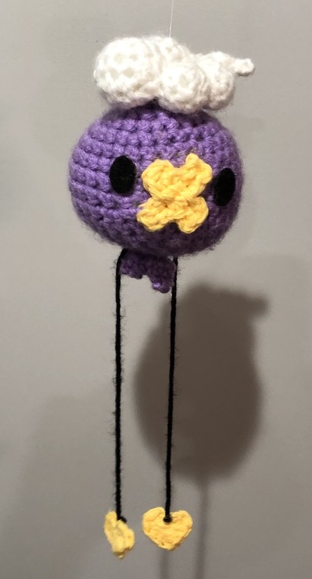 crocheted drifloon facing you