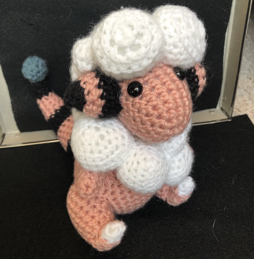 crocheted flaafy with safety eyes