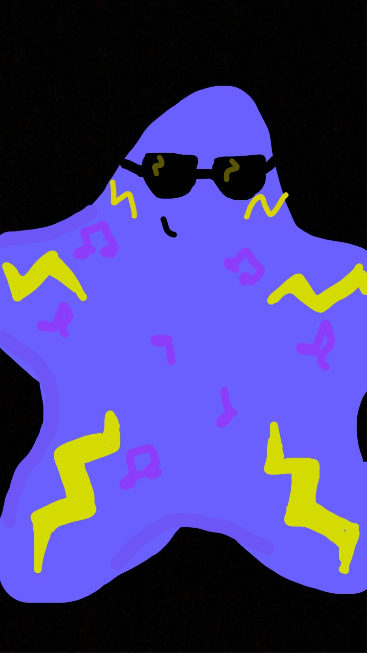 Indigo Rock Star wears cool guy sunglasses and has lightning bolts and music notes on his body. He's got a little smirk